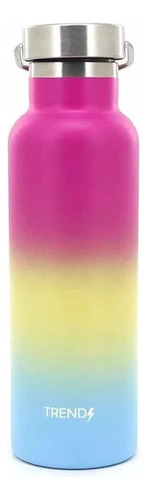 Botella Térmica Deportiva Trendy 500 Ml Acero Inoxidable Color Fucsia