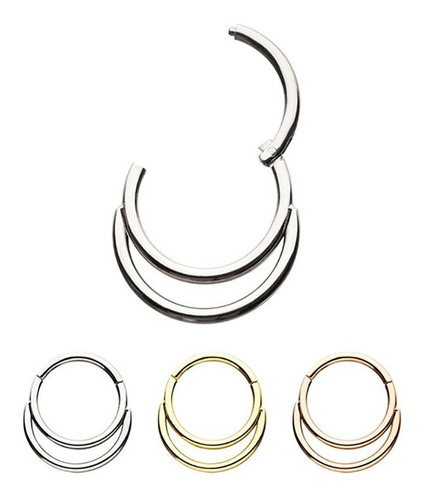 Imagen 1 de 2 de Septum Clicker Doble Sin Fin Piercing Argentina ®