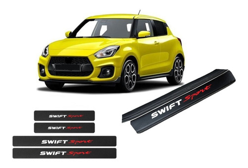 Sticker Autos Protección Estribos Swift Fibra De Carbon 