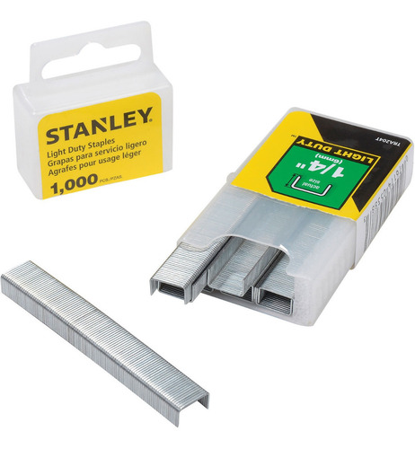 Imagen 2 de 8 de Grampas Para Engrampadora Stanley Tra204t 1/4 Bguemes