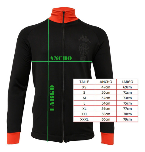 Campera Cuello Alto Huracán Conmemorativa 1973 Black-red
