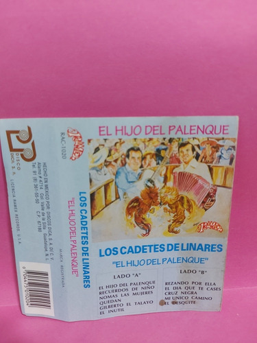 Los Cadetes De Linares - El Hijo Del Palenque (solo Portada 