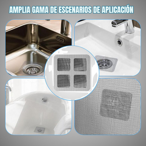 Pegatinas Desechables De Malla Para Drenaje De Ducha 20pz