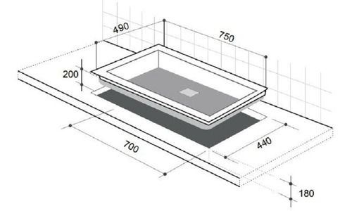 Imagen 2 de 3 de Bacha Fdv Deluxe Big Cubus 2.0 Acero 304 490mm X 750mm