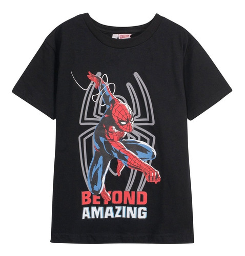 Remera Niños Manga Corta Spiderman Hombre Araña Mundo Manias