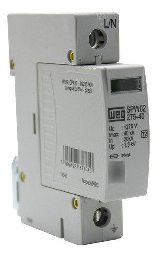 Dps Protetor De Surtos Weg Classe 2 40ka 275v Monopolar Spw