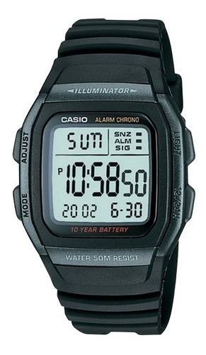 Reloj Hombre Casio W-96h-1b Negro Digital / Lhua Store