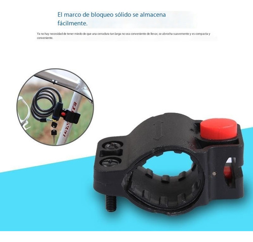 Candado De Cable Con Tira Antirrobo For Bicicleta
