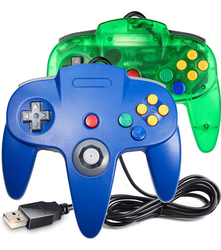 2 Pack Controladores N64 Usb Para Pc, Mac Y Raspberry Pi