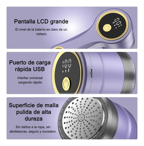 Quitapelusas Eléctrico Usb Recargable Removedor De Pelusa