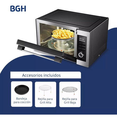 Microondas Con Airfryer Bgh B330dfn24 30 Litros Grill