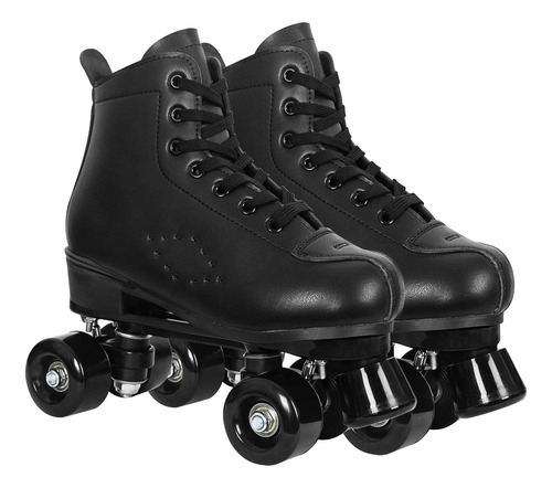 Roller Skates For Women With Pu Leather/suede/glitter Leathe