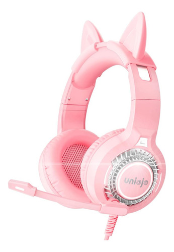 Auriculares De Ruido De Auriculares De Juego Rosa Uniojo, Au