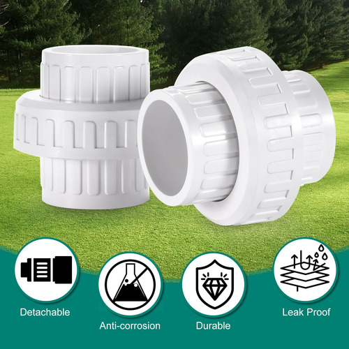 Acoplamiento Unión Pvc 40 1 1/2 Pulgadas Blanco Con Junta Ep