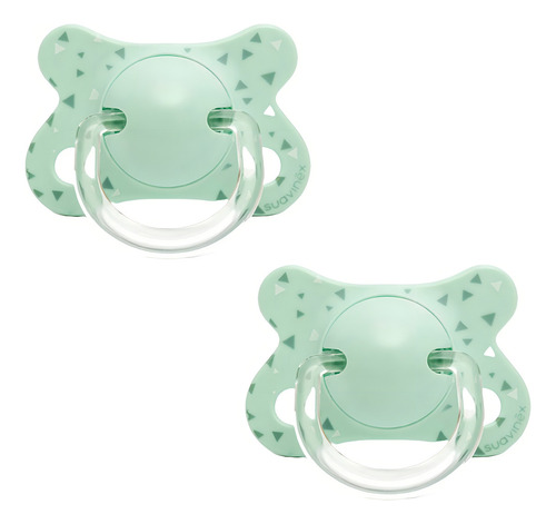 Chupones Anatomicos Silicon -2 A 4 Meses 2pzas Suavinex Color Verde Puntos