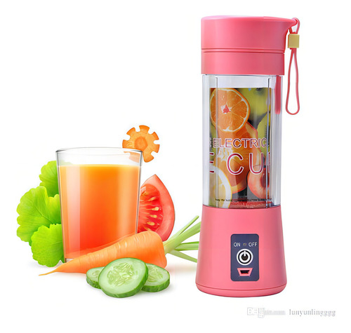 Mini Liquidificador Portátil Elétrico 380 Ml Academia Shakes