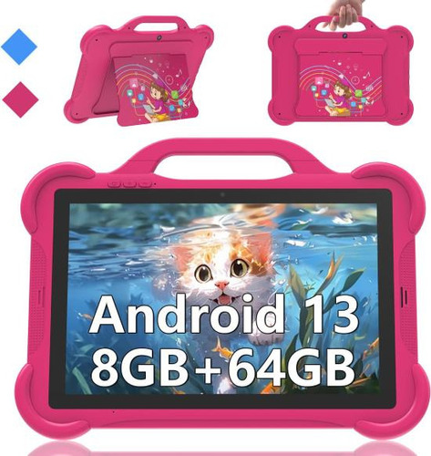 Peicheng Tableta Para Niños De 10 Pulgadas, 8gb Ram 64gb Rom