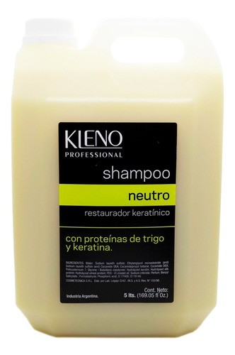 Kleno Professional Shampoo Neutro Restaurador Keratina 5lt