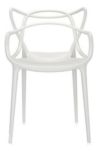Juego Comedor Eames Mesa 120x80cm + 4 Sillas Master Pvc Color Blanco