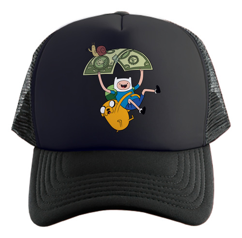 Hora De Aventura Finn Y Jake Gorra Friki Tu Eres #2 Negro Todo Talle Único Regulable Hora De Aventura Finn Y Jake