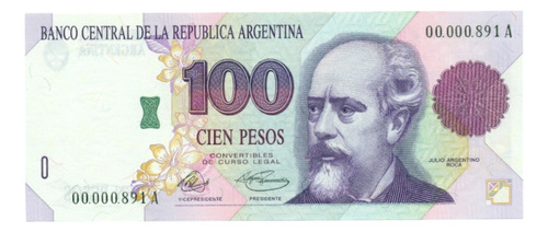Coleccion Rareza 100 Pesos Convertibles Numero Bajo 891 Unc