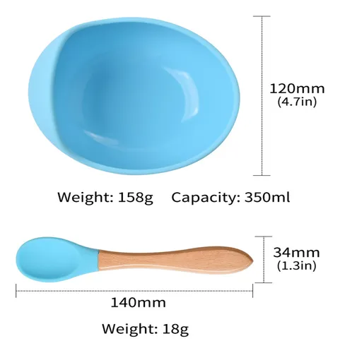 Platos De Alimentación Para Bebés De Silicona Café