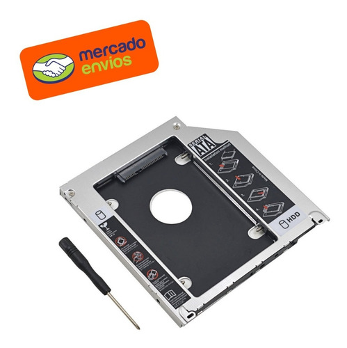 Imagen 3 de 9 de Caddy 2nd Disco Duro Hdd Ssd Sata Cd Dvd-rom Laptop 12.7mm