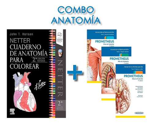 Combo Netter Cuaderno Anatomia + Prometheus Fichas Autoeval