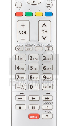 Control Remoto Compatible Con Panasonic Netflix Smart Tv 3d