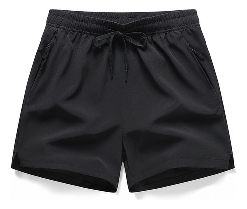 Traje De Baño Hombre Natacion Playa Short Rapido Secado Negro L