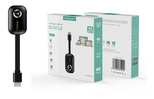 Mirascreen 4k Wireless Display Dongle Para Tv Chromecast