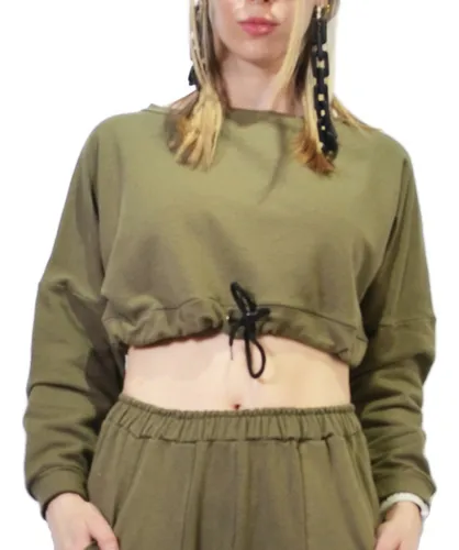 Buzo crop top mujer sale