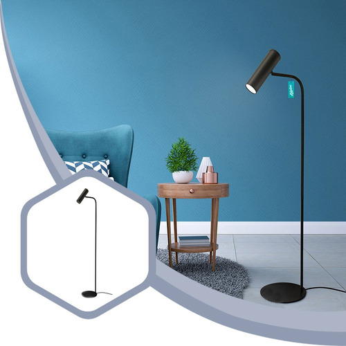 Lampara Pie Metal Diseño Living Moderna Led Nordica Minimal