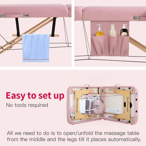 Masaje Portátil Mesa De Cama De Masaje Spa Cama De 2 Veces E