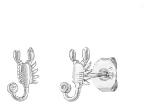 Scorpion Punk Pendientes De Plata De Ley 925 Para Mujeres, N