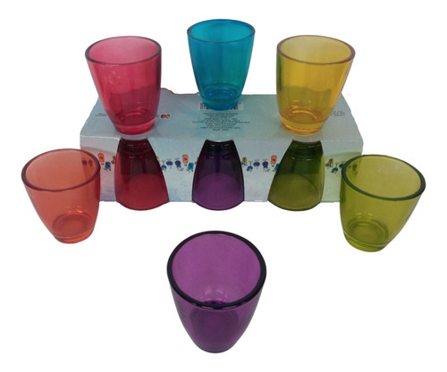 6 Vasos Shot Colores