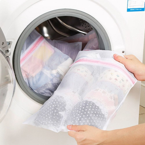 Imagem 4 de 8 de Kit 3 Saco Protetor Zíper Lavar Roupa Intima E Delicada G