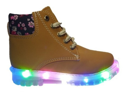 Botas Casuales Para Niña Con Luces Led