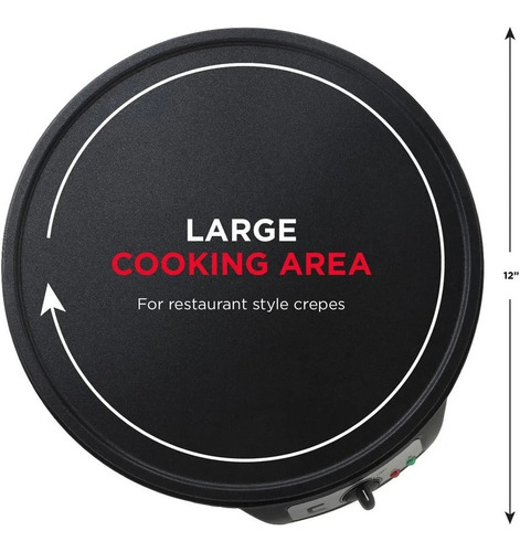 Crepera Eléctrica De 12 Pulgadas 1000 W Chefman Rj33-c-mx