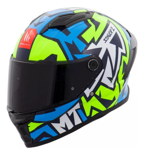 Capacete Mt Stinger2 Diversos Gráficos + Viseira *promoção*