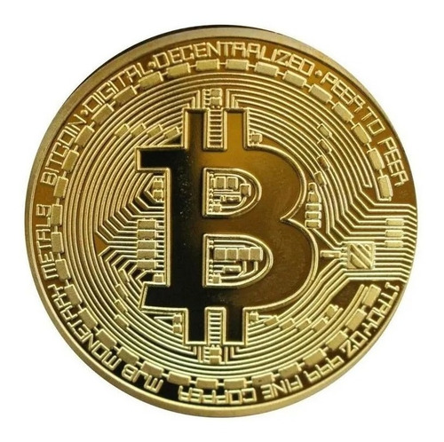 Moeda Fisca Bitcoin Detalhes Alto Relevo Coleção(original)