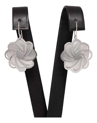 Preciosos Aretes De Plata .925 Modelo  Flores Mate 