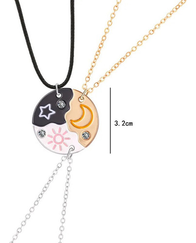 // Para 1 3 Collares Sol Luna Estrella Mejores Amigos Hijos