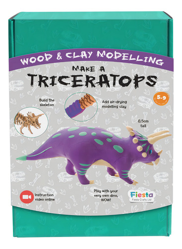 Dinosaurio Triceratops Para Armar Y Decorar Con Plastilina Color Multicolor