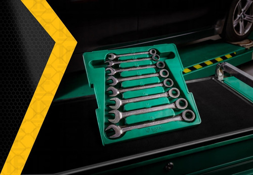 Kit Jogo De Chave Combinada Catracada 8 A 19 Mm 8 Peças Sata