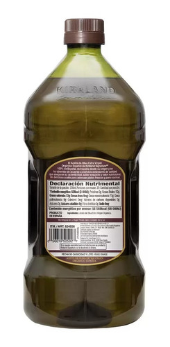 Aceite De Oliva Extra Virgen Orgánico Kirkland Signature 2 L