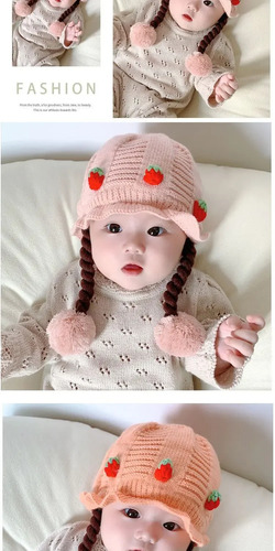Gorro De Punto Para Bebé, Cálido Y Resistente Al Viento, Con