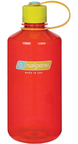 Botella Nalgene Free Bpa 1 L 32 Oz Boca Estrecha Made In Usa Color Pomegranate