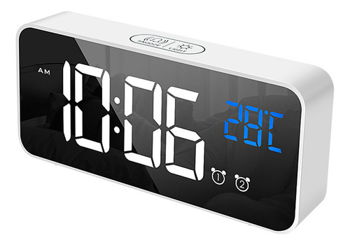 Despertador Led: Termómetro, 2 Alarmas, Carga Usb