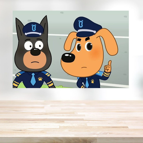 Panel grande de lona Detective Labrador para fiestas, 2 x 1,5 m